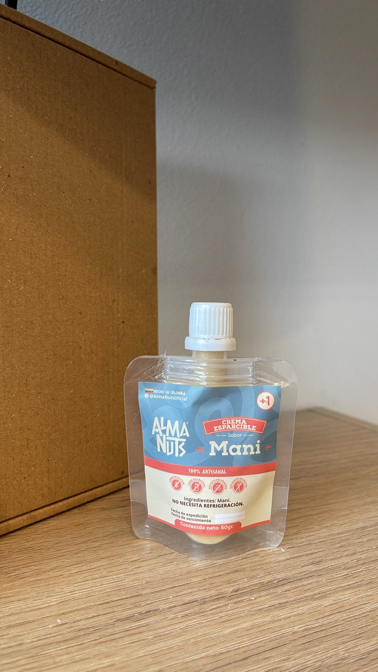 Crema esparcible de maní doy pack por 50gr