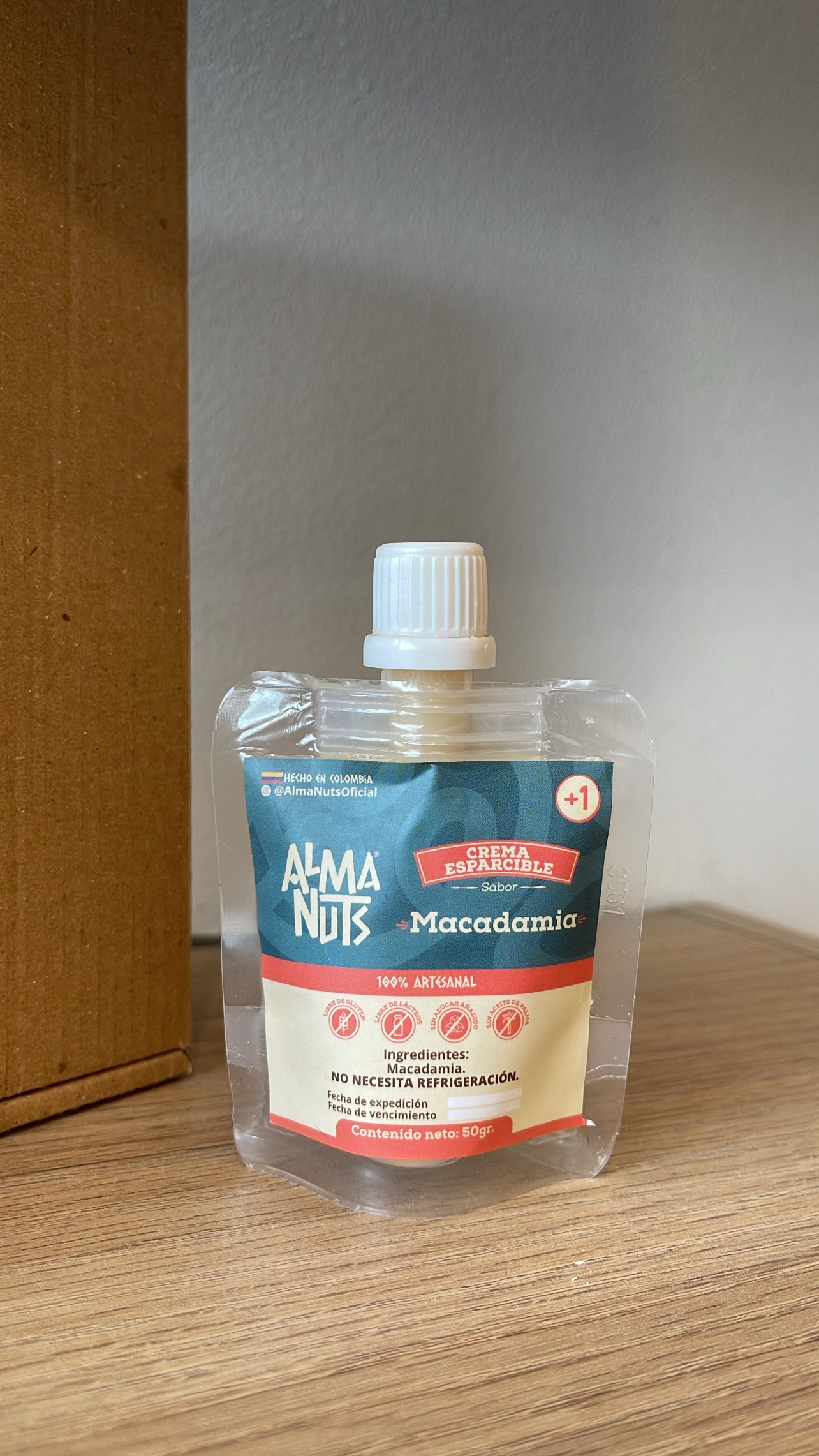 Crema esparcible de macadamia doy pack por 50gr