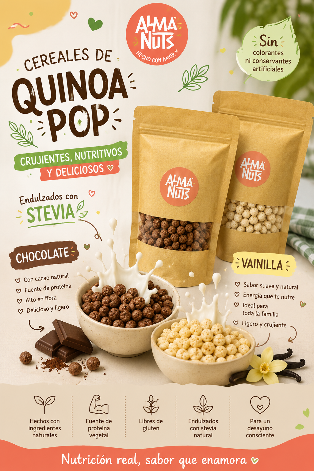 Cereal quinoa pop de chocolate
