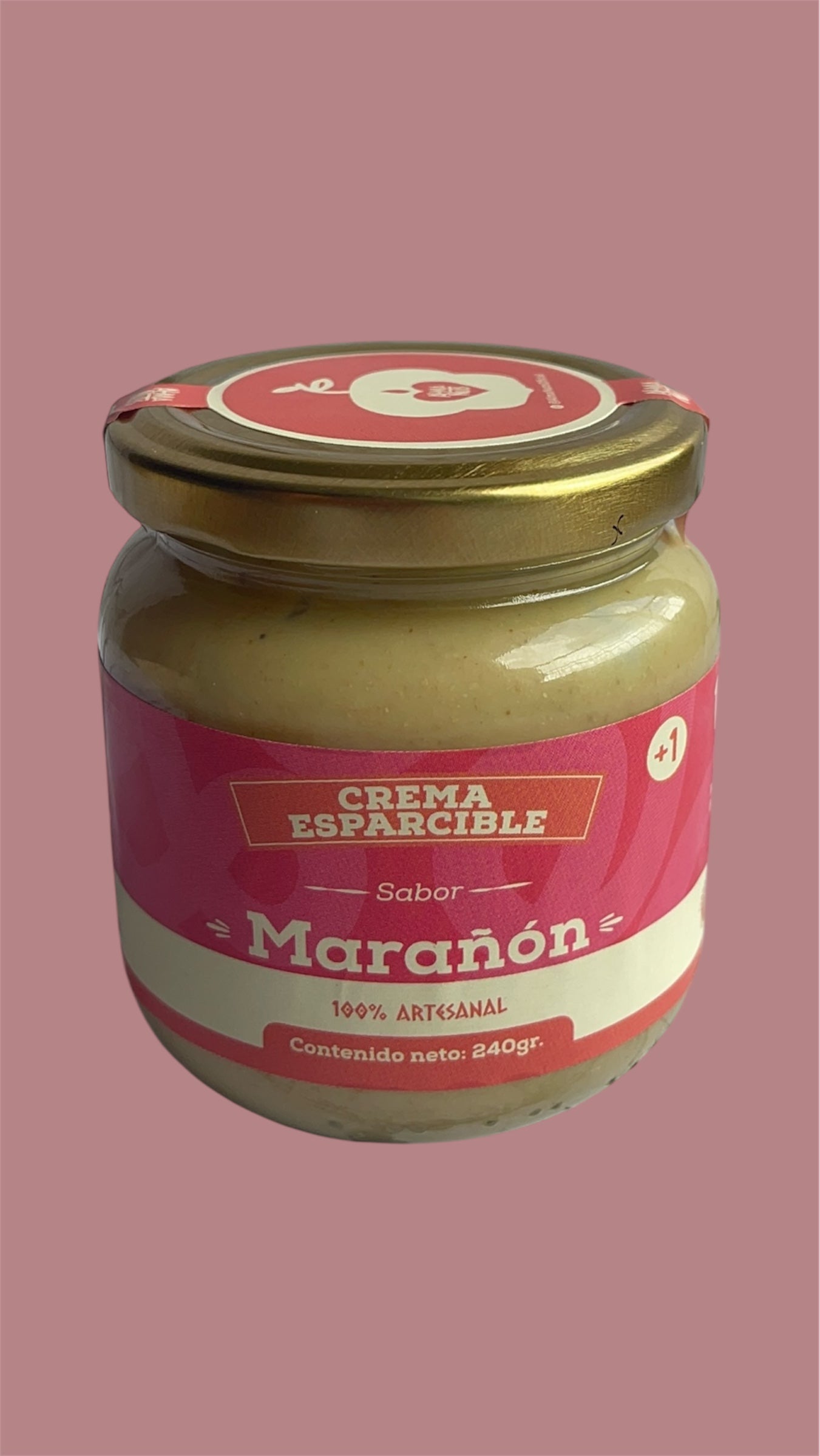 Frasco de crema esparcible de marañon