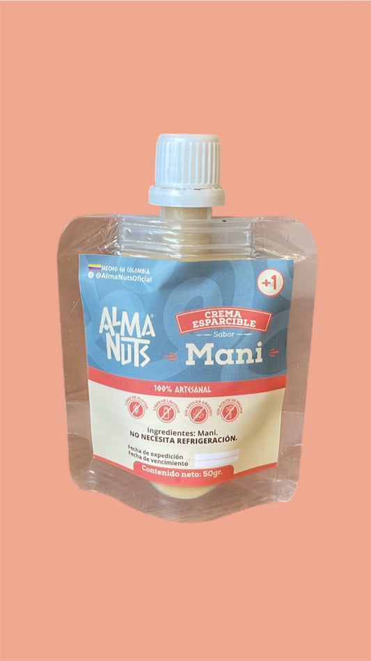 Crema esparcible de maní doy pack por 50gr