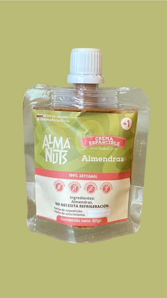 Crema esparcible de almendras doy pack 50gr