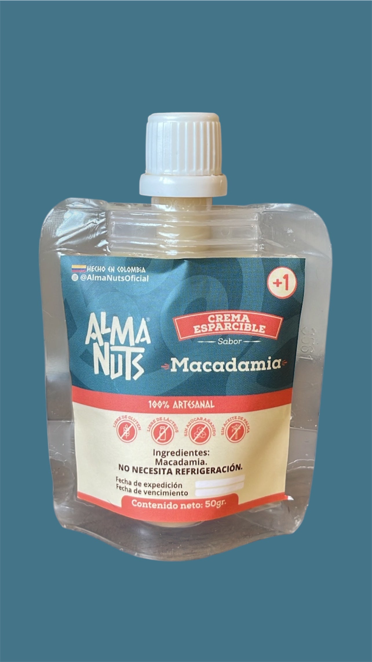 Crema esparcible de macadamia doy pack por 50gr